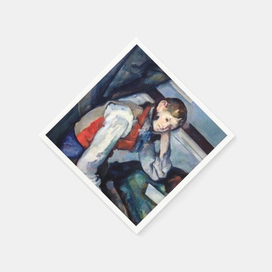 Serviette En Papier Paul Cezanne - Garçon dans la veste rouge (Coin)