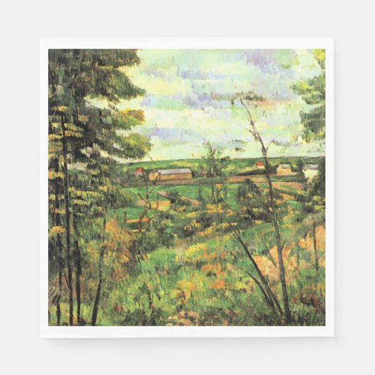 Serviette En Papier Paul Cezanne, La Vallée de l'Oise, (Devant)
