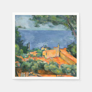 Serviette En Papier Paul Cezanne - L'Estaque aux toits rouges