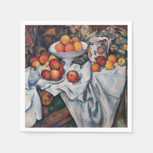 Serviette En Papier Paul Cezanne - Nature morte, pommes et oranges