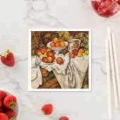 Serviette En Papier Paul Cezanne Pomples Oranges Impressionnisme (En situation)
