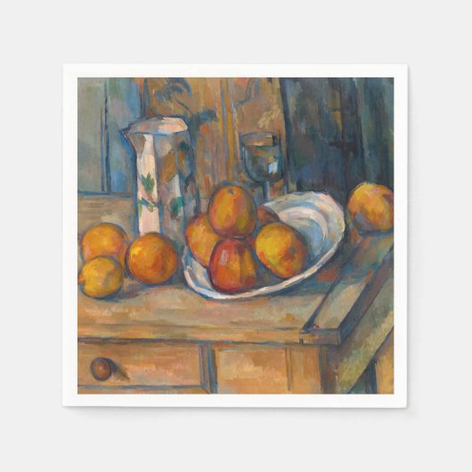 Serviette En Papier Paul Cezanne - Vie morte avec Jug de Lait et Fruit (Devant)