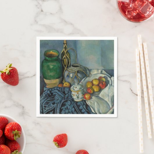 Serviette En Papier Paul Cezanne - Vie morte avec pommes (En situation)