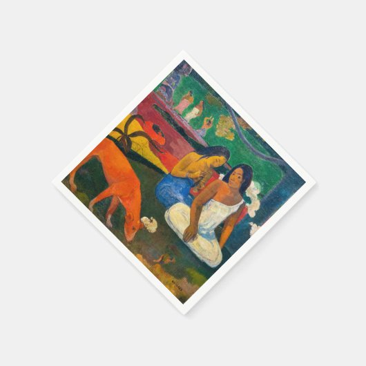 Serviette En Papier Paul Gauguin - Arearea / Le Chien Rouge (Coin)