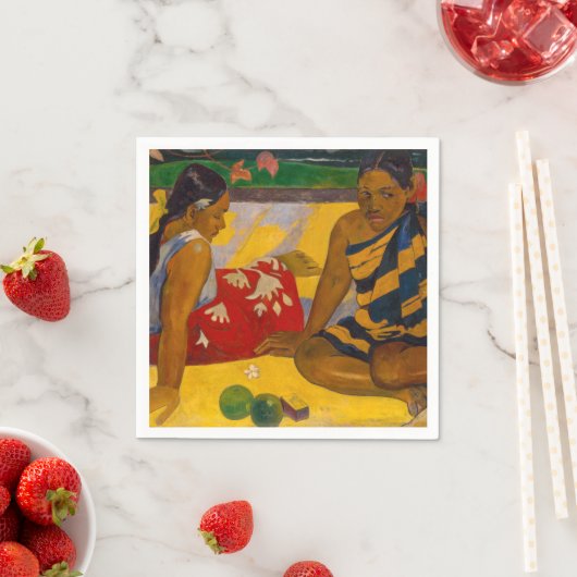 Serviette En Papier Paul Gauguin - Femmes tahitiennes / Parau Api (En situation)