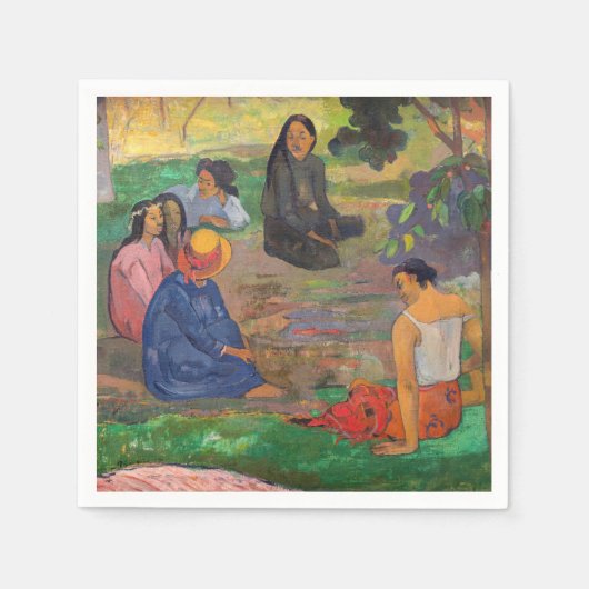 Serviette En Papier Paul Gauguin - La Conversation / Les Parau Parau (Devant)
