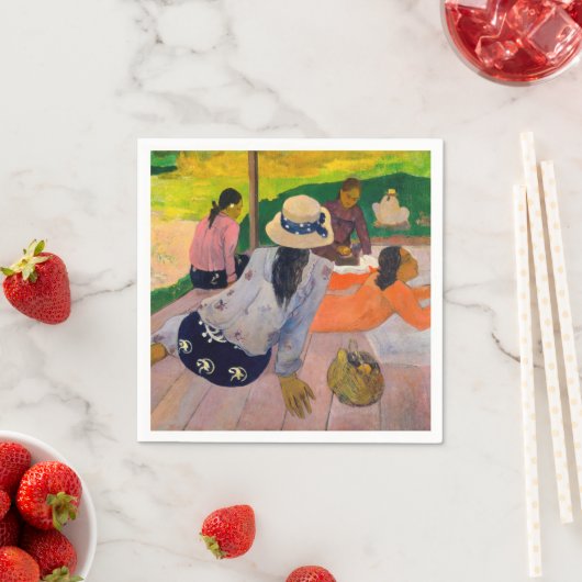 Serviette En Papier Paul Gauguin - La Siesta (En situation)