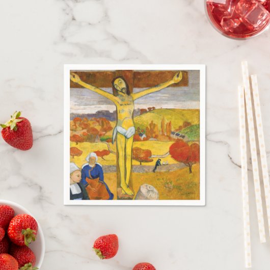 Serviette En Papier Paul Gauguin - Le Christ Jaune (En situation)