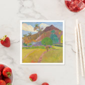 Serviette En Papier Paul Gauguin - Paysage tahitien (En situation)
