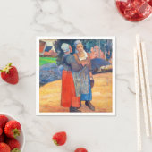 Serviette En Papier Paul Gauguin - Paysannes Bretonnes (En situation)