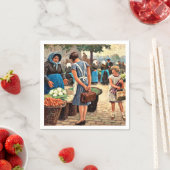 Serviette En Papier Paul-Gustave Fischer - Sur le marché (En situation)