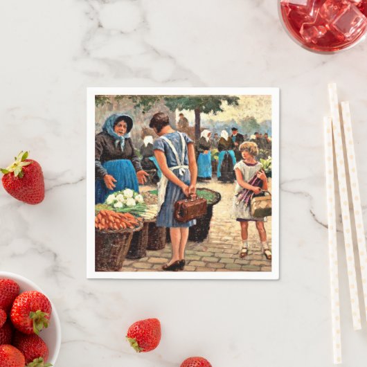 Serviette En Papier Paul-Gustave Fischer - Sur le marché (En situation)