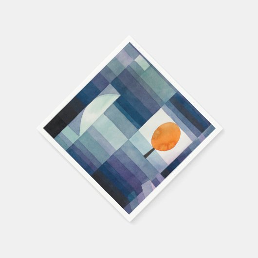 Serviette En Papier Paul Klee Abstrait Tree Blue Peinture (Coin)