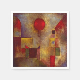Serviette En Papier Paul Klee Ballons rouges Art coloré Abstrait