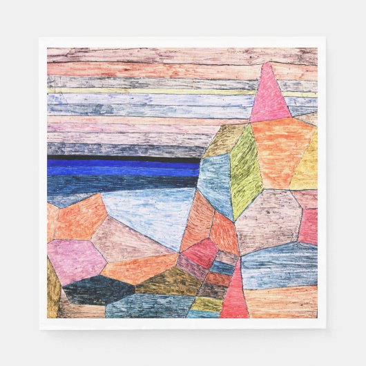 Serviette En Papier Paul Klee peinture, Promontorio Ph, (Devant)