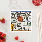 Serviette En Papier Paul Klee "Port riche" Moderne Abstrait (En situation)