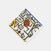 Serviette En Papier Paul Klee "Port riche" Moderne Abstrait (Coin)
