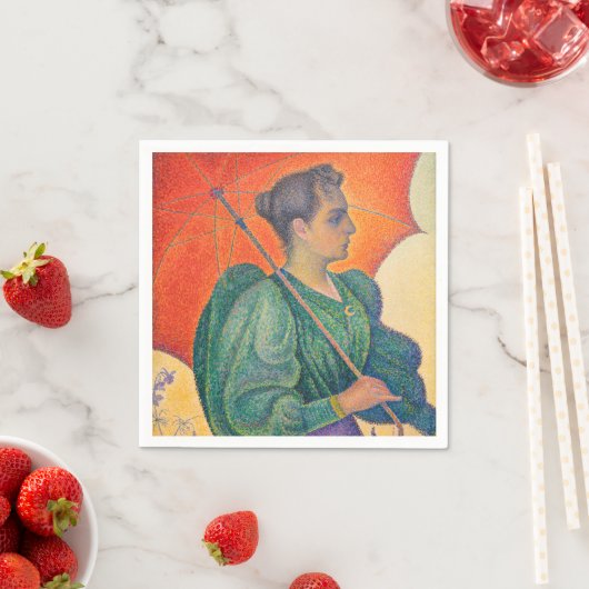 Serviette En Papier Paul Signac - Femme avec un parasol (En situation)