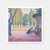 Serviette En Papier Paul Signac - Fontaine des Lices, Saint-Tropez (Devant)