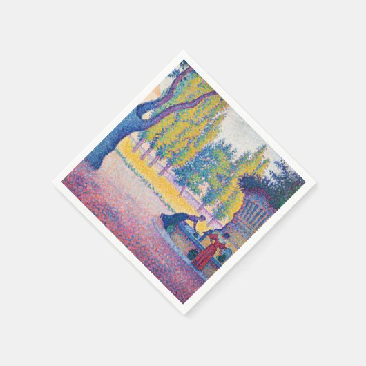 Serviette En Papier Paul Signac - Fontaine des Lices, Saint-Tropez (Coin)