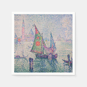 Serviette En Papier Paul Signac - La Voile verte