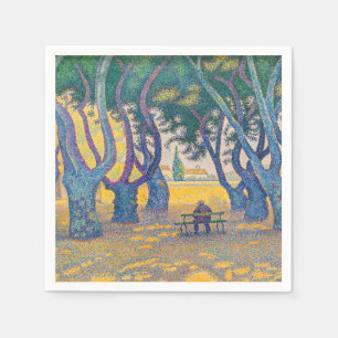 Serviette En Papier Paul Signac - Place des Lices, Saint-Tropez