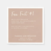 Serviette En Papier Paulina Moderne Tan Simple Mariage Élégant (Devant)