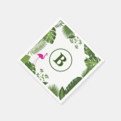 Serviette En Papier Paume Feuille Monogramme Papier serviettes (Coin)