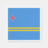 Serviette En Papier Pavillon Aruba Papier Napkin (Devant)