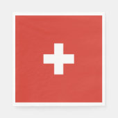 Serviette En Papier pavillon suisse (Devant)