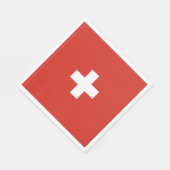 Serviette En Papier pavillon suisse (Coin)