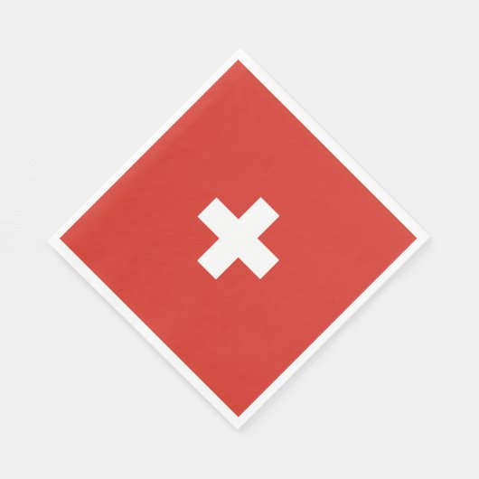 Serviette En Papier pavillon suisse (Coin)