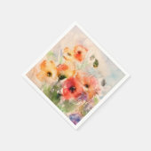 Serviette En Papier Pavot d'automne (Coin)