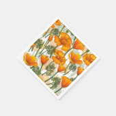 Serviette En Papier Pavot de Californie (Coin)