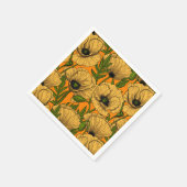 Serviette En Papier Pavot jaune (Coin)