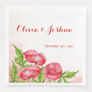 Serviette En Papier Pavot Mariage