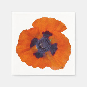 Serviette En Papier Pavot orange écarlate 1