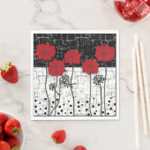 Serviette En Papier Pavot rouge (En situation)