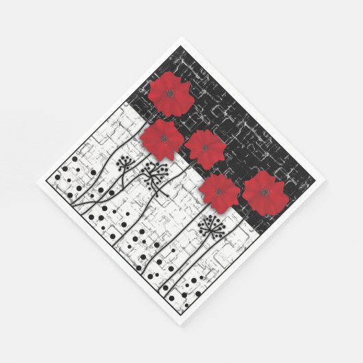 Serviette En Papier Pavot rouge (Coin)