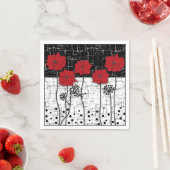 Serviette En Papier Pavot rouge (En situation)