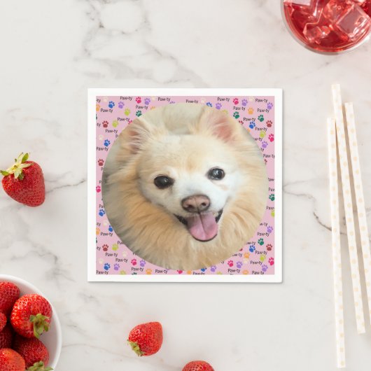 Serviette En Papier Paw-ty ! Chien personnalisé (En situation)