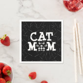 Serviette En Papier Pawprint maman chat avec poils de chat (En situation)