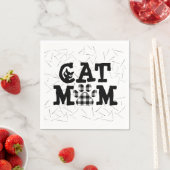 Serviette En Papier Pawprint maman chat avec poils de chat (En situation)