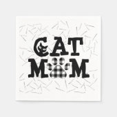 Serviette En Papier Pawprint maman chat avec poils de chat (Devant)