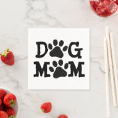 Serviette En Papier Pawprints MOM DOG avec Pois (En situation)