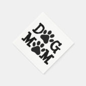 Serviette En Papier Pawprints MOM DOG avec Pois (Coin)