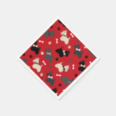 Serviette En Papier Paws et os écossais (Coin)