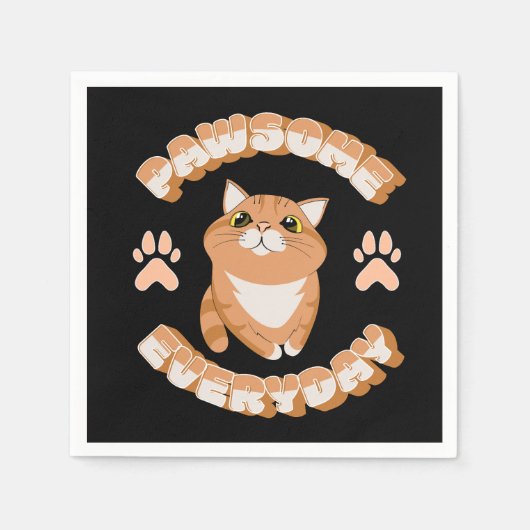 Serviette En Papier Pawsome tous les jours (Devant)