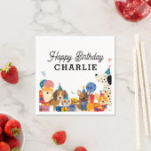Serviette En Papier Pawty Chien Chien Chien Chien Chiot fête d'anniver (En situation)
