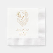 Serviette En Papier Pawty Custom Pet Cocktail Mariage de serviettes (Devant)